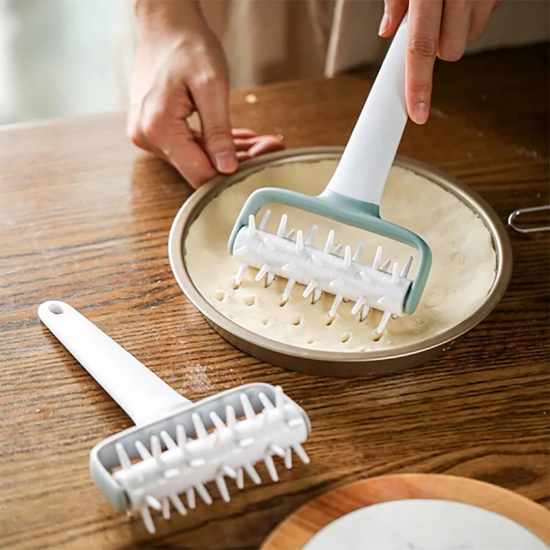 Kitchen Roller Baking - เครื่องมือทำขนมปังอเนกประสงค์ 1 ชิ้น สำหรับทำแป้งพิซซ่า เข็มเจาะแป้ง อุปกรณ์ทำขนมปัง