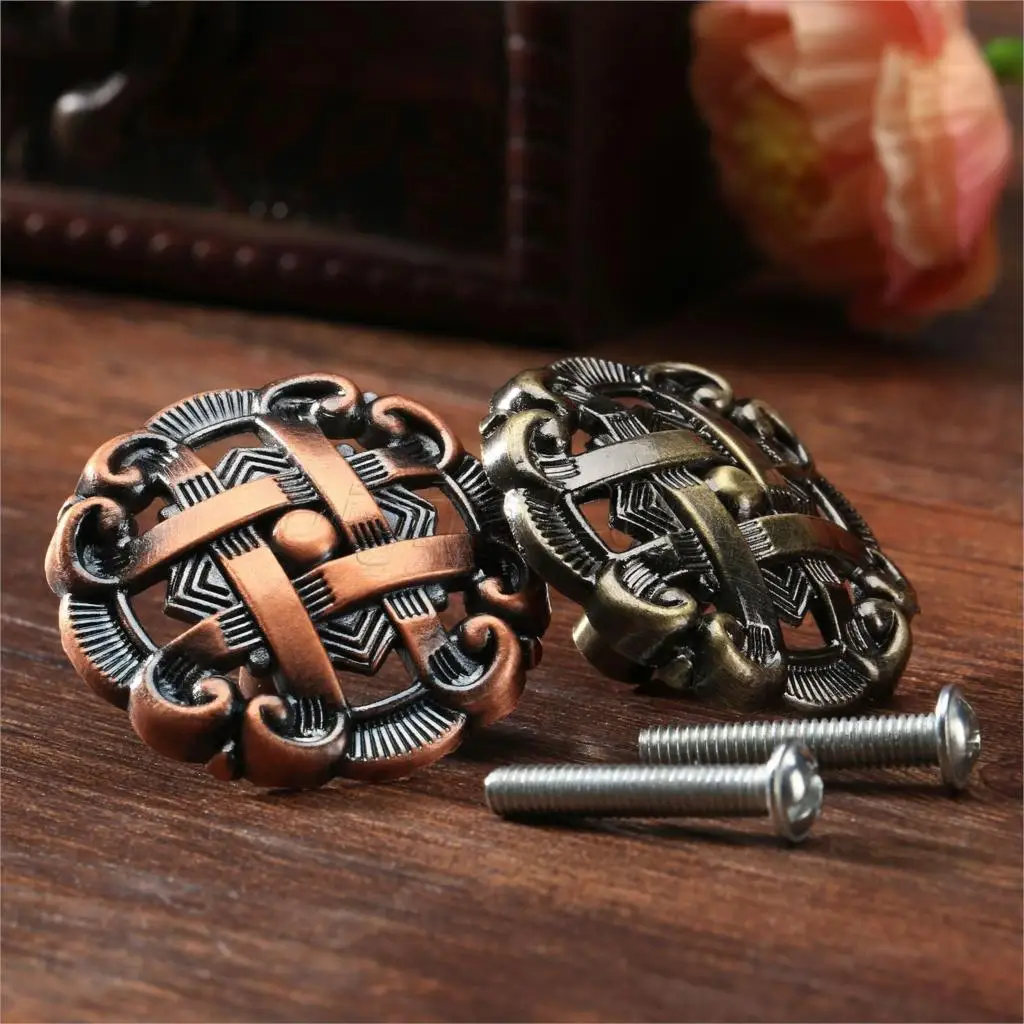 Kitchen Uncle - Bowarepro Hollow Retro สังกะสีอัลลอยตู้ครัวตู้ลิ้นชักดึงตู้เสื้อผ้าลิ้นชักตู้ประตู Knob เฟอร์นิเจอร์มือจับและลูกบิด