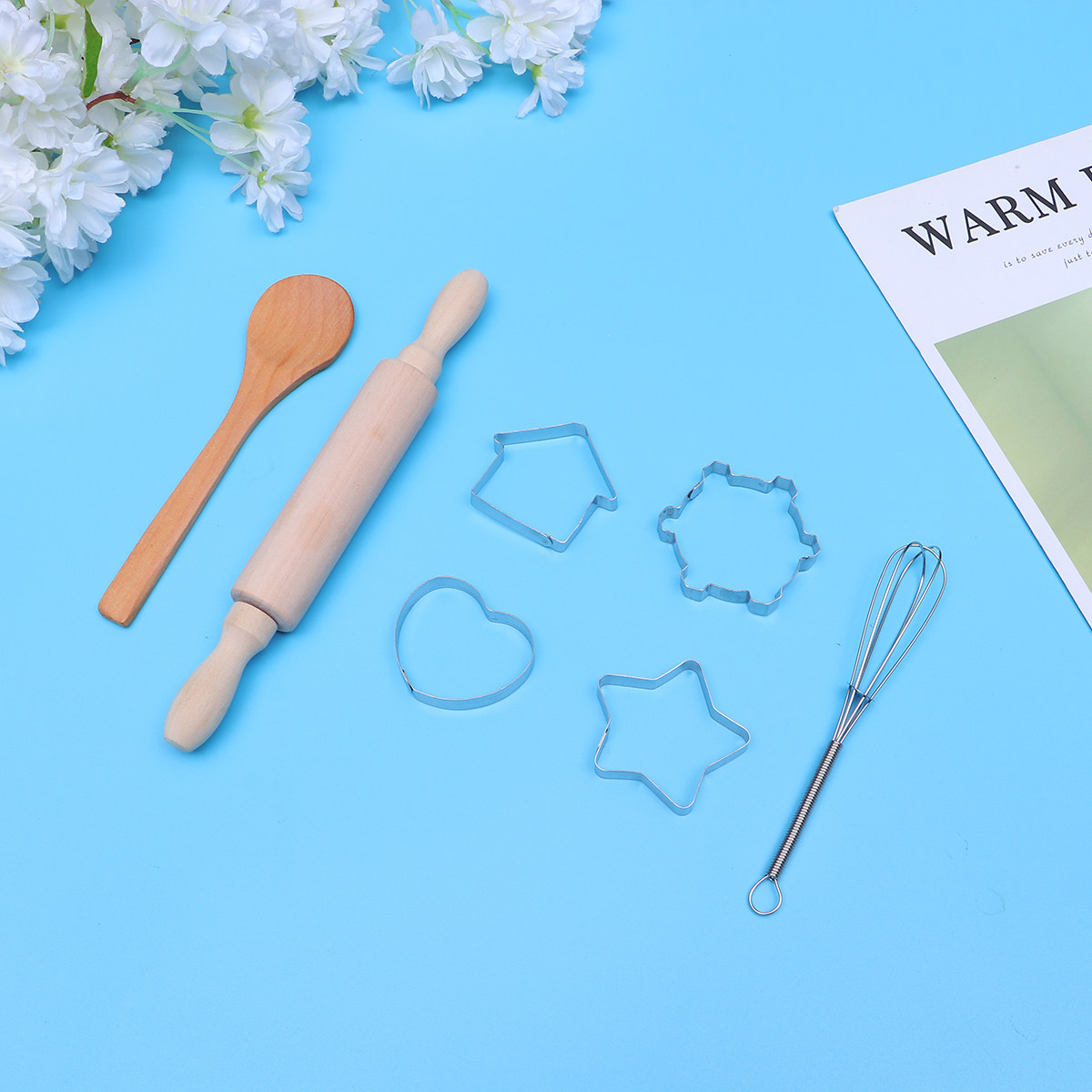 Kitchen Kids Baking Set - ชุดผ้ากันเปื้อนสำหรับเด็ก 11 ชิ้น เหมาะสำหรับทำอาหาร อบขนม และกิจกรรมอื่นๆ