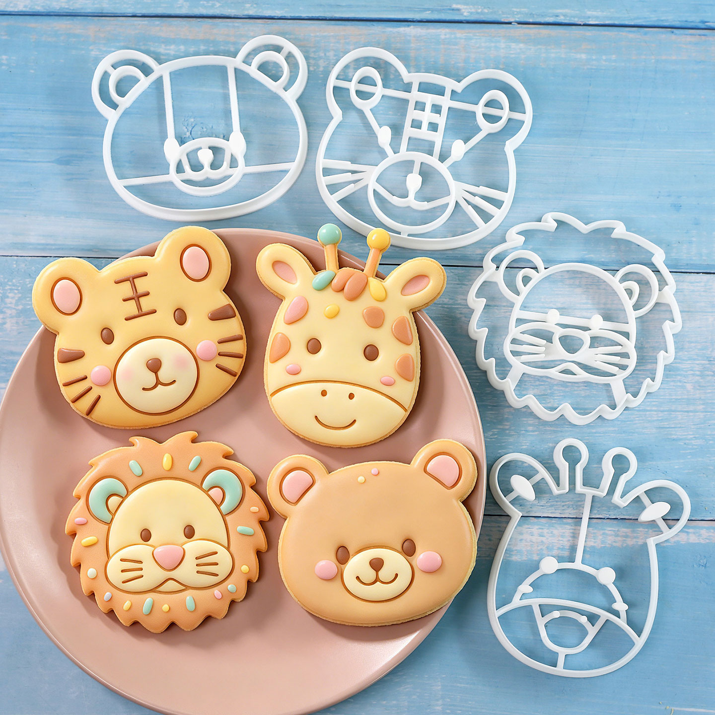 Baking Kitchen Set - ชุดตัวตัดคุกกี้รูปสัตว์ 4 ชิ้น 3 มิติ น่ารัก
