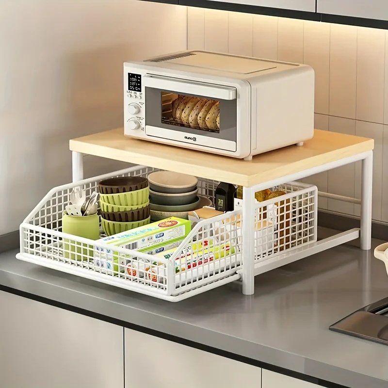 ชั้นวางไมโครเวฟแนวตั้งพร้อมลิ้ - Kitchen Baking Rack บทวิจารณ์และราคา