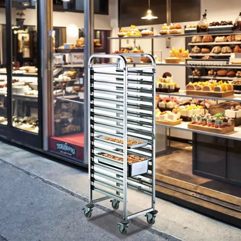 รถเข็นถาดอบอาหารสแตนเลสแบบ 4 ล - Kitchen Baking Cart บทวิจารณ์และราคา