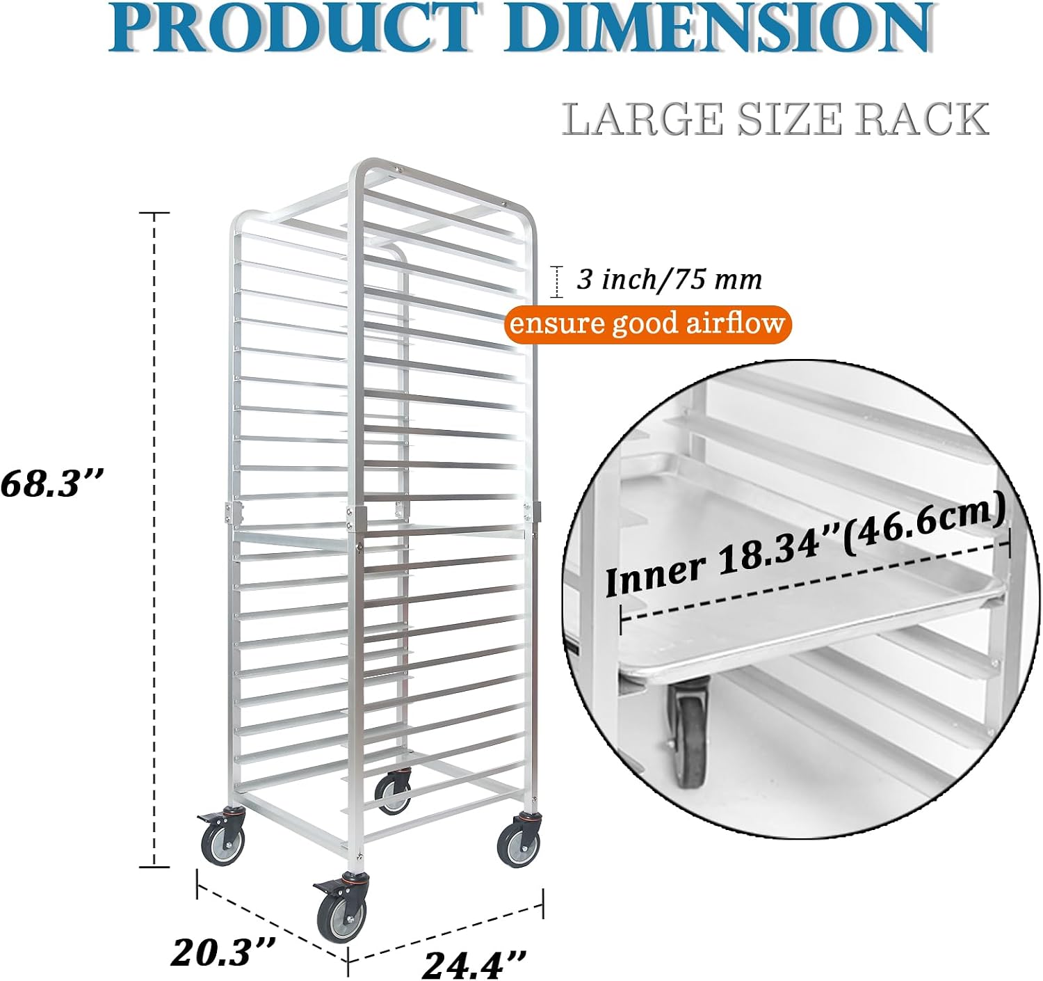 ชั้นวางถาดสแตนเลส 20 ชั้น พร้อ - Kitchen Baking Cart บทวิจารณ์และราคา