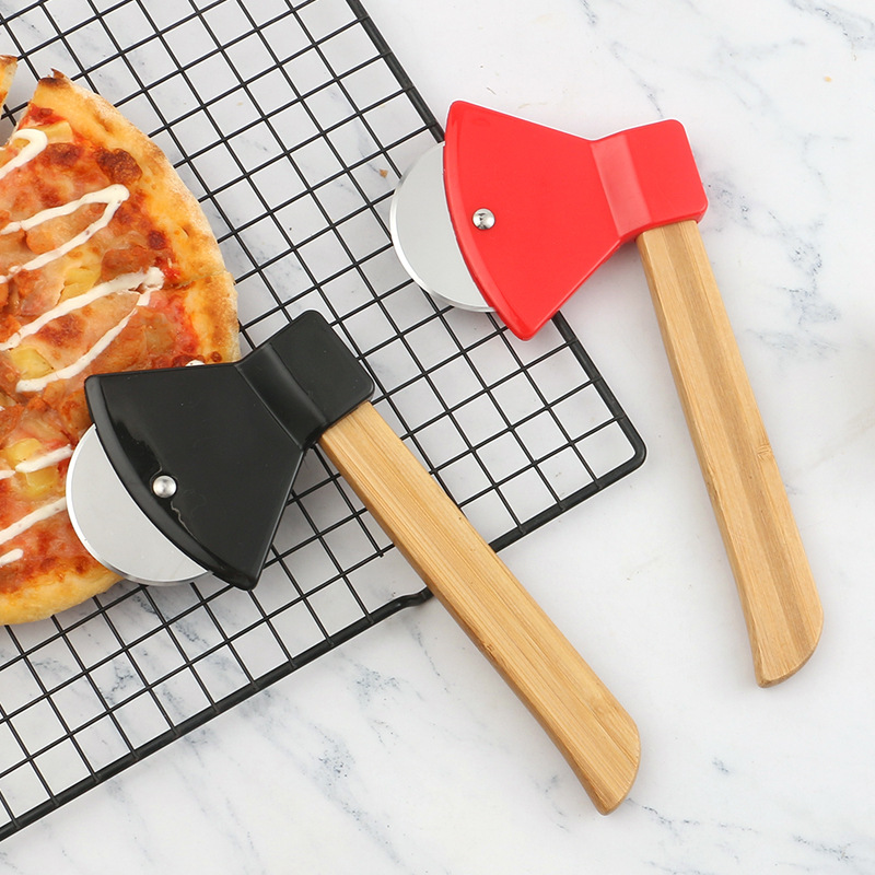 ที่ตัดพิซซ่ารูปขวานด้ามไม้ มีด - Kitchen Roller Baking บทวิจารณ์และราคา