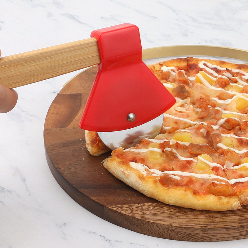ที่ตัดพิซซ่ารูปขวานด้ามไม้ มีด - Kitchen Roller Baking บทวิจารณ์และราคา